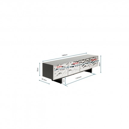 Meuble TV Caldera chrome Kare Design