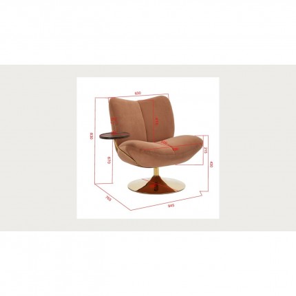 Draaifauteuil Pigalle Kare Design