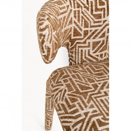 Chaise Tobi Maze marron Kare Design