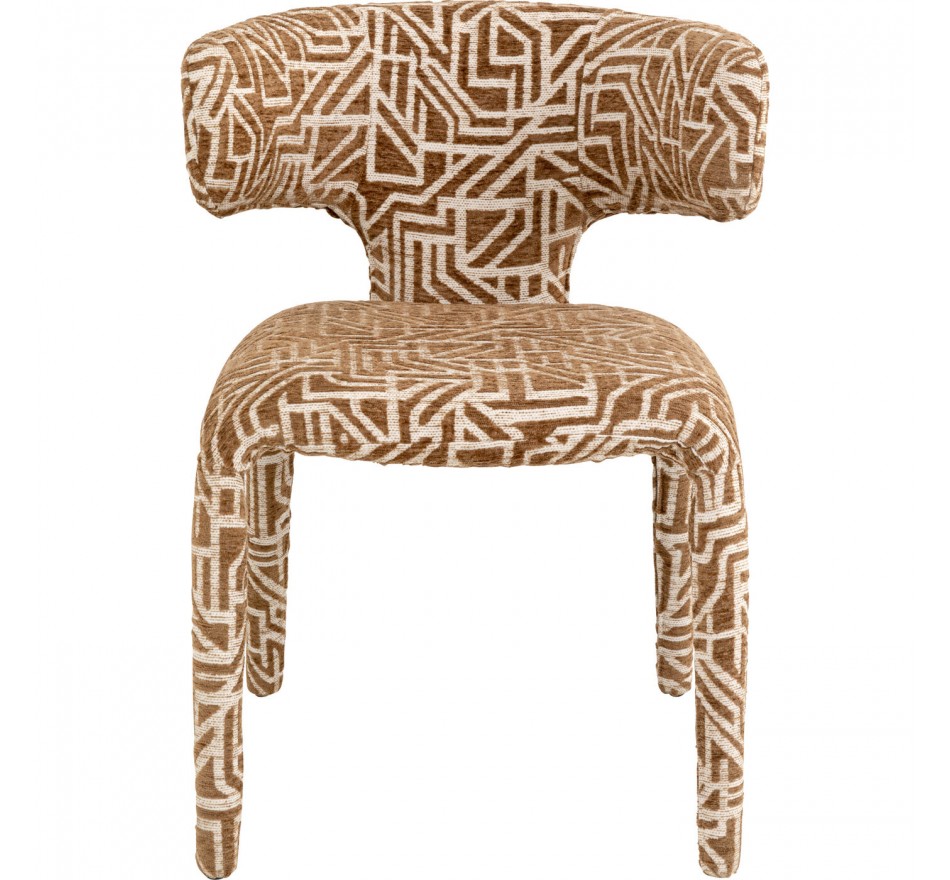 Chaise Tobi Maze marron Kare Design