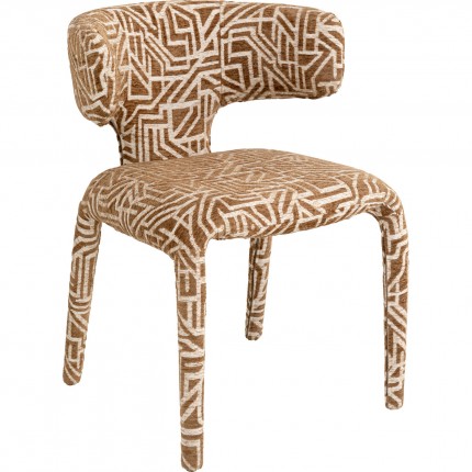Chaise Tobi Maze marron Kare Design