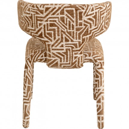 Chaise Tobi Maze marron Kare Design