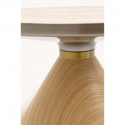 Table basse Cono Travertino 70cm chêne Kare Design