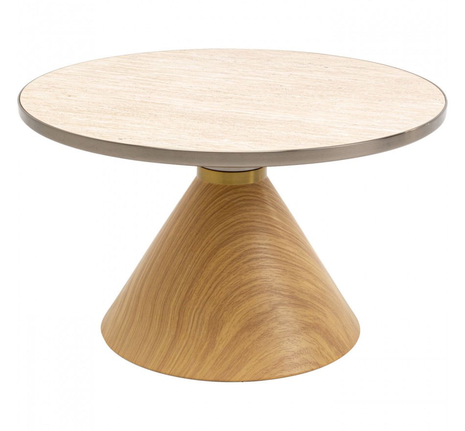 Coffee Table Cono Travertino Ø70cm oak Kare Design