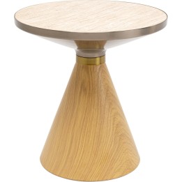 Table d appoin Cono chêne-travertin Ø50cm