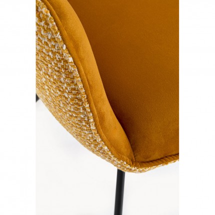 Draaistoel met armleuningen Helli oker Kare Design