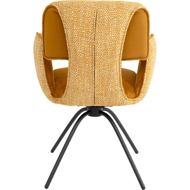 Chaise pivotante a.acc. Helli jaune