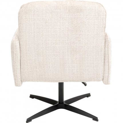 Chaise avec accoudoirs pivotante Tabea beige Kare Design