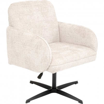 Swivel Chair with armrests Tabea beige Kare Design
