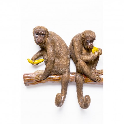 Portemanteau mural singes bananes 57cm Kare Design