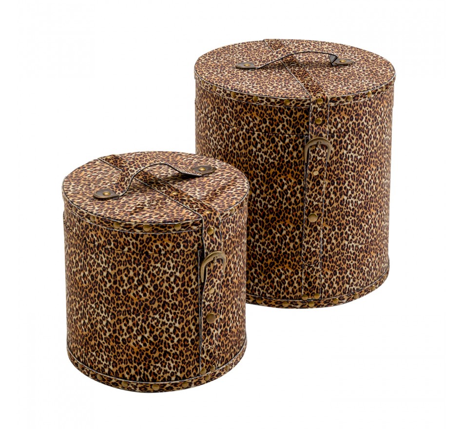 Boîtes Wild Animal léopard set de 2 Kare Design