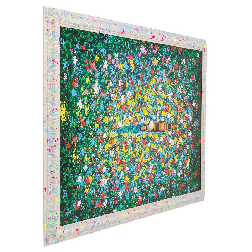 Schilderij drijvende bloemenmarkt 150x100cm Kare Design