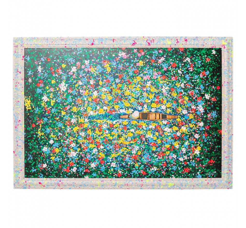 Framed Picture floating flower market 150x100cm Kare Design