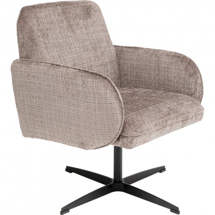 Draaistoel met armleuningen Tabea bruin Kare Design