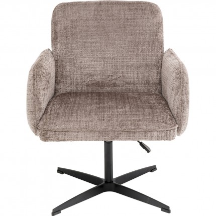 Draaistoel met armleuningen Tabea bruin Kare Design