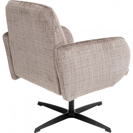 Swivel Chair with armrests Tabea brown Kare Design