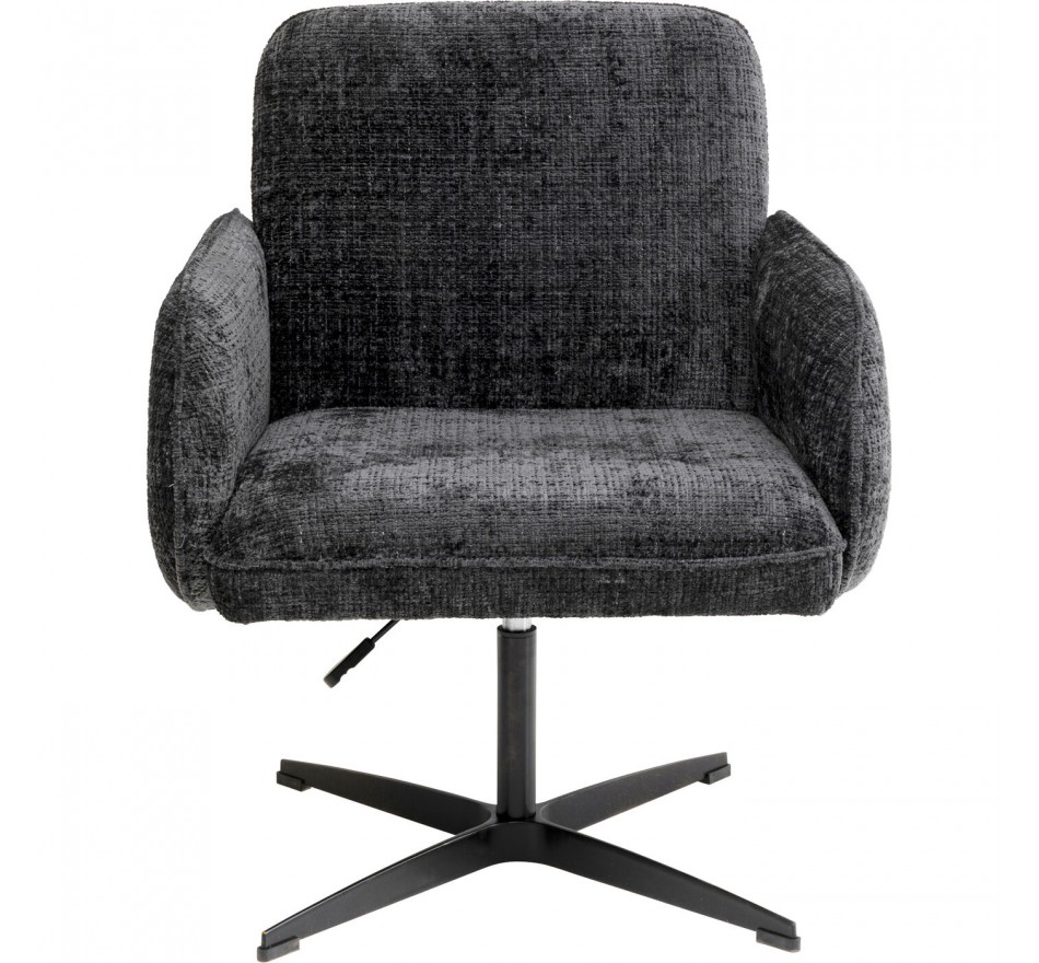 Chaise avec accoudoirs pivotante Tabea grise Kare Design