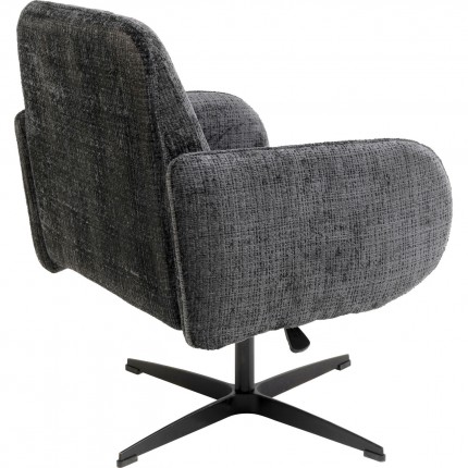 Chaise avec accoudoirs pivotante Tabea grise Kare Design