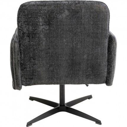 Swivel Chair with armrests Tabea grey Kare Design