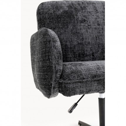 Chaise avec accoudoirs pivotante Tabea grise Kare Design