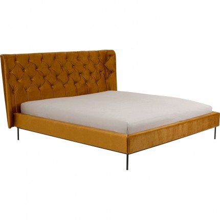Lit Audrey 180x200cm velours ocre Kare Design