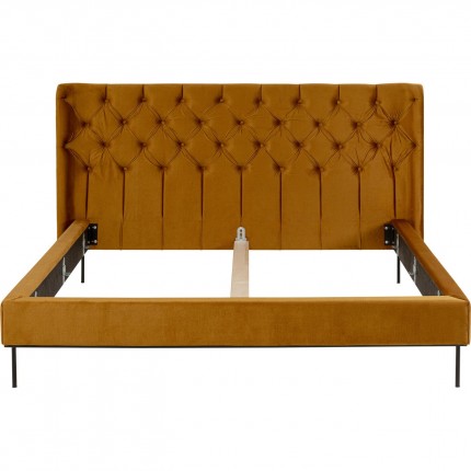 Bed Audrey 180x200cm velvet ochre Kare Design
