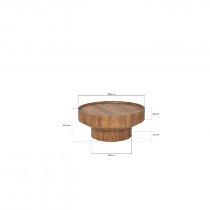 Salontafel Tessa Ø80cm Kare Design