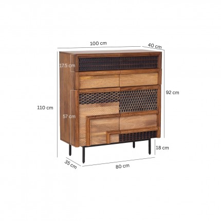 Hoog Dressoir Gino Kare Design