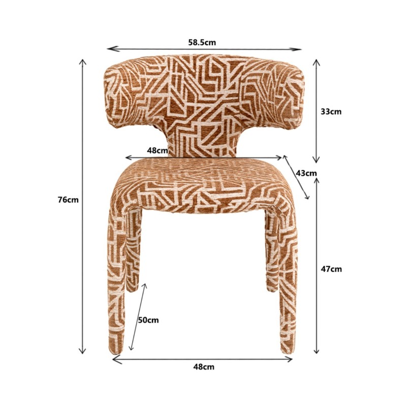 Stoel Tobi Maze bruin Kare Design