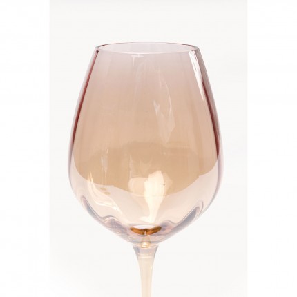 Red Wine Glass Bina Mocca (4/set) Kare Design