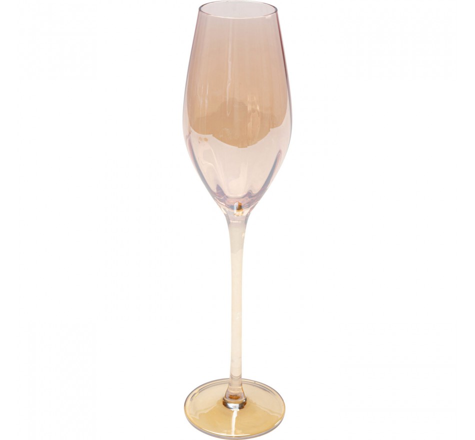 Champagneglazen Bina Mocca (6/set) Kare Design