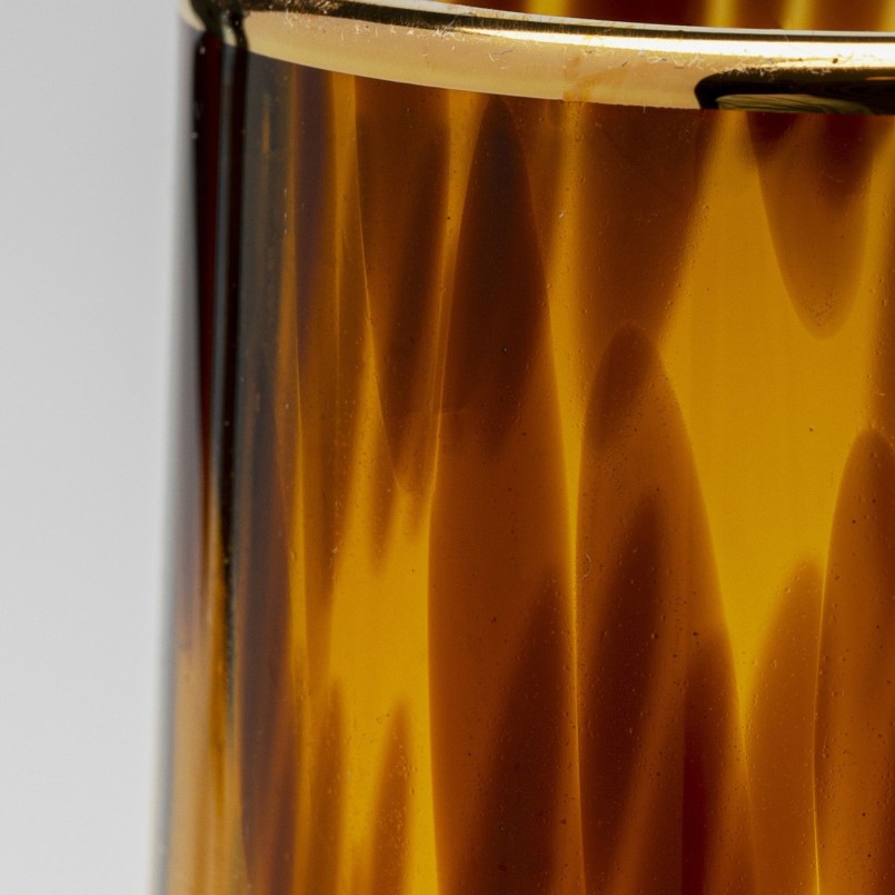 Brown glass champagne flutes - Caramel - Kare Design