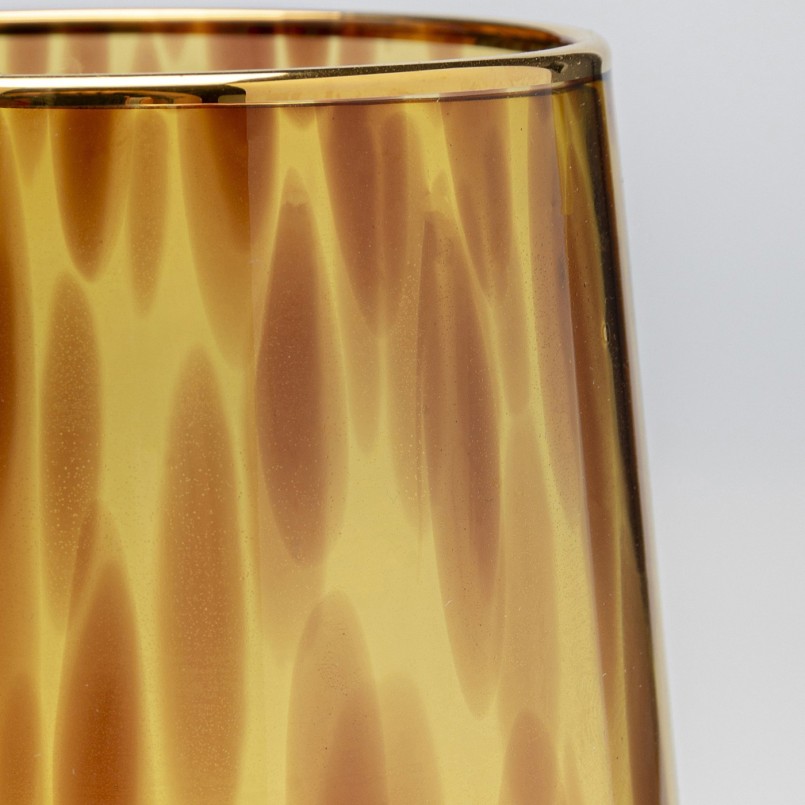 Verres à vin en verre marron - Caramel - Kare Design
