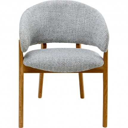 Stoel met armleuningen August Melange blauw Kare Design