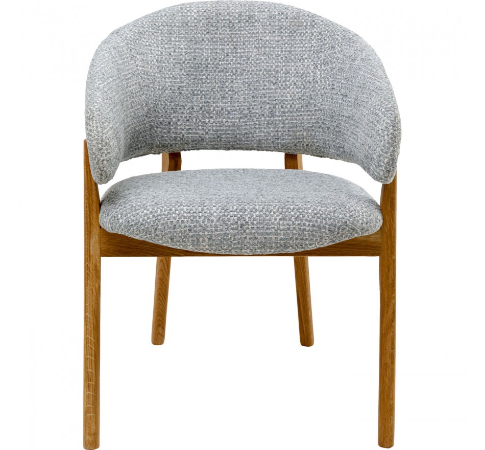 Stoel met armleuningen August Melange blauw Kare Design