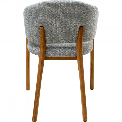Stoel met armleuningen August Melange blauw Kare Design
