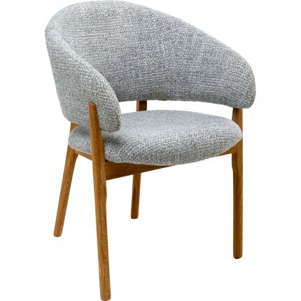 Stoel met armleuningen August Melange blauw Kare Design