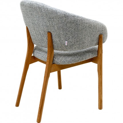 Chaise avec accoudoirs August Melange bleue Kare Design