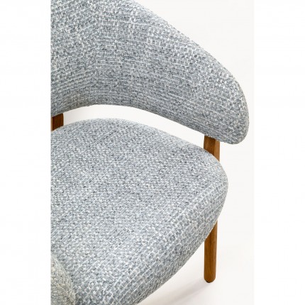 Chair with armrests August Melange blue Kare Design