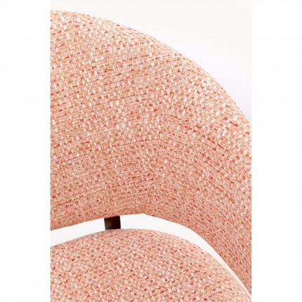 Chair with armrests August Melange pink Kare Design