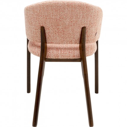 Stoel met armleuningen August Melange roze Kare Design