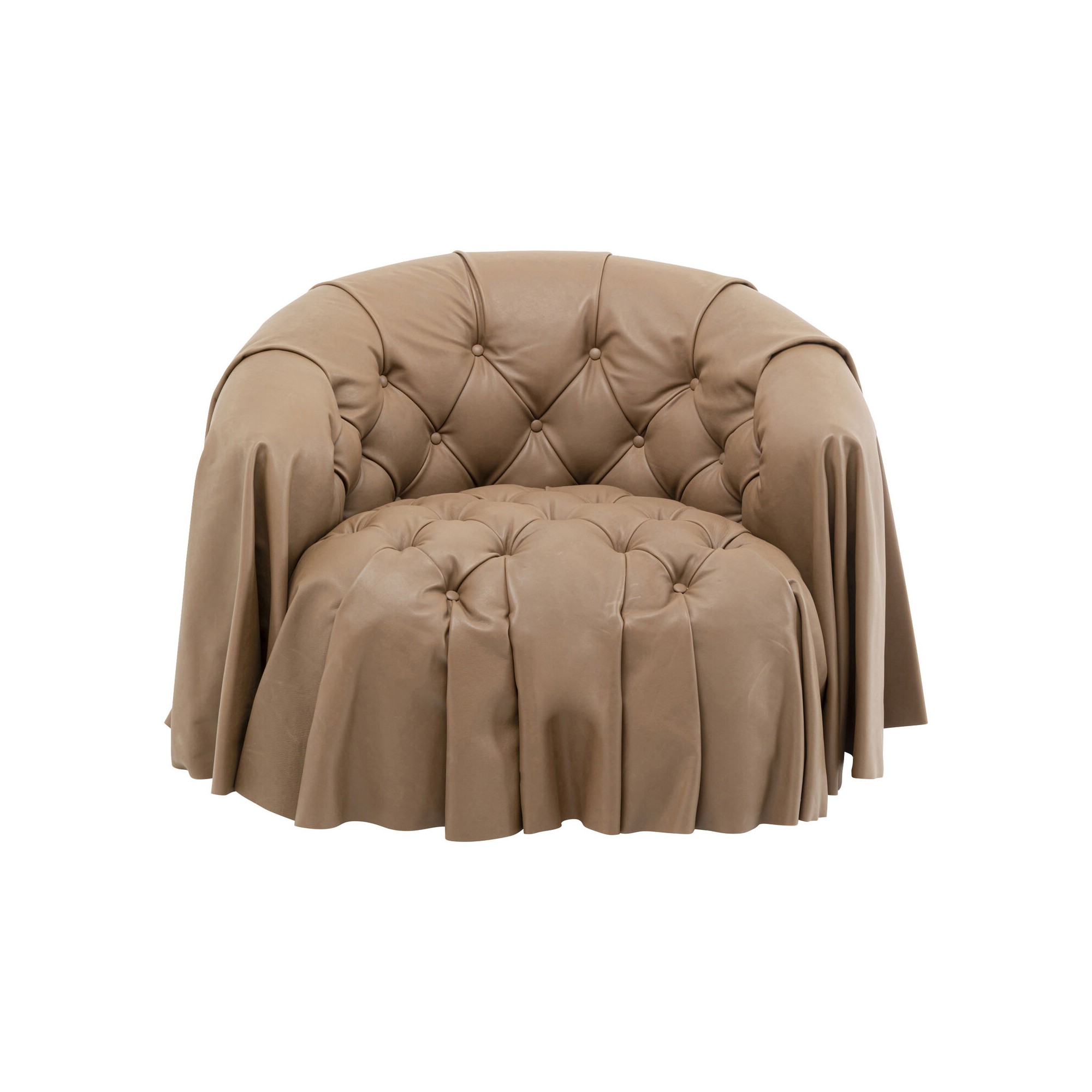 Fauteuil Drapes cuir