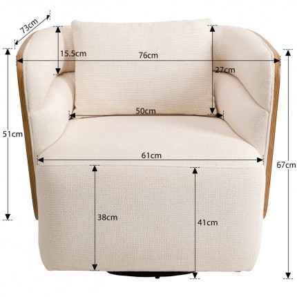 Swivel Armchair Marc Kare Design