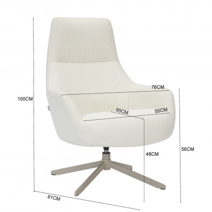 Draaifauteuil Mimi Maze Kare Design
