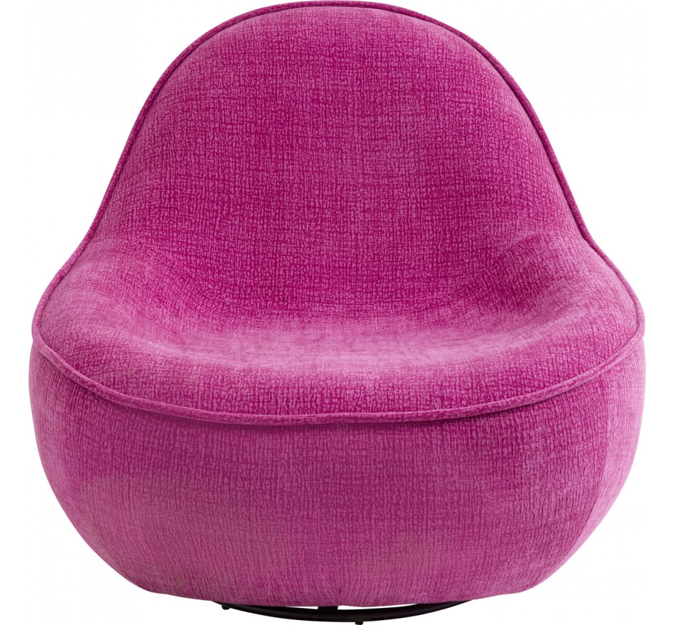 Fauteuil pivotant Ovo fuchsia Kare Design