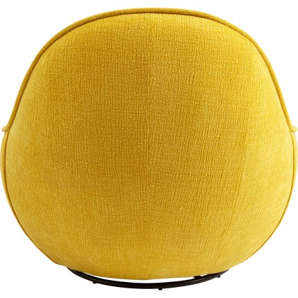 Draaifauteuil Ovo geel Kare Design