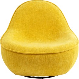 Fauteuil pivotant Ovo jaune 99cm