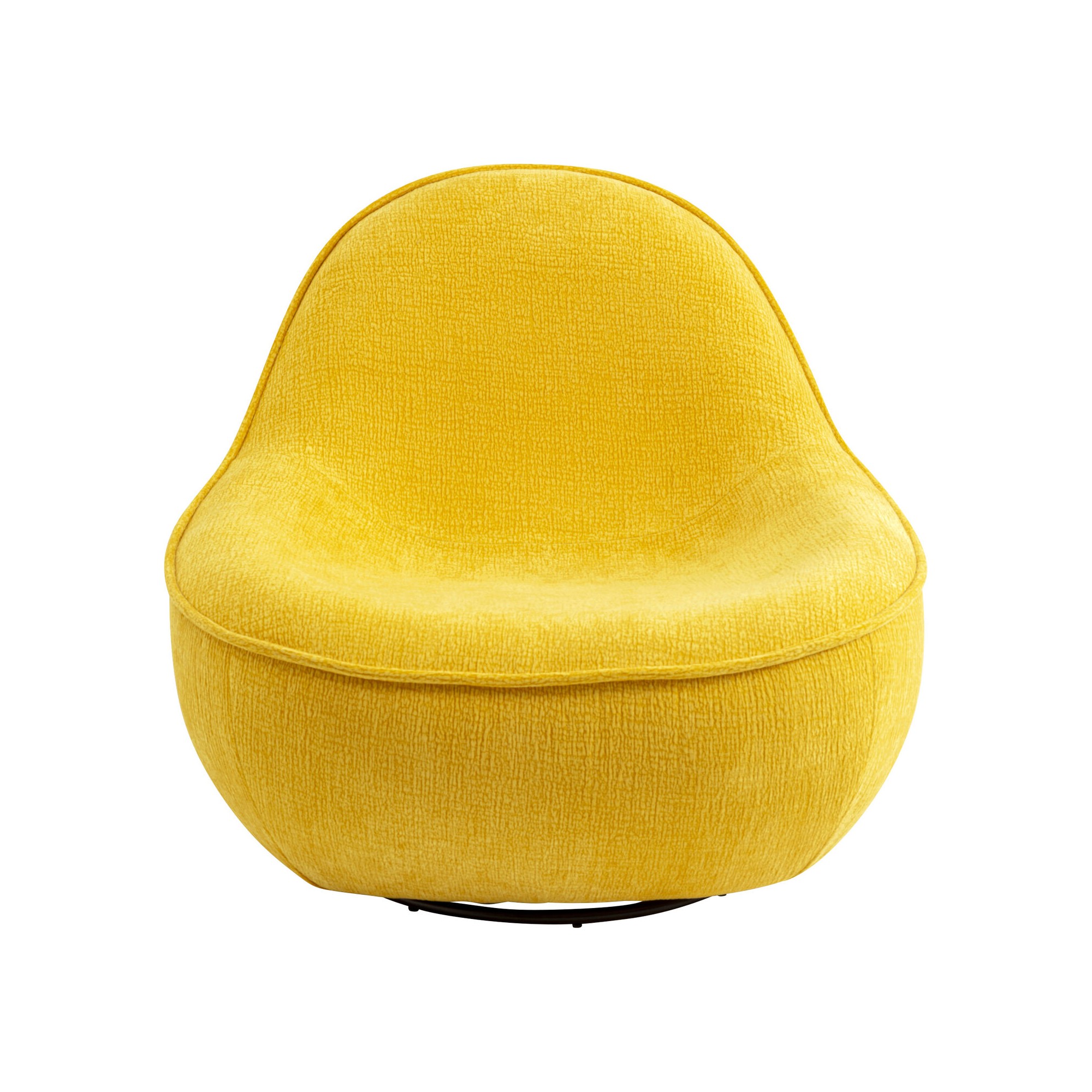 Fauteuil pivotant Ovo jaune 99cm