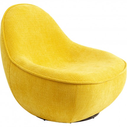 Draaifauteuil Ovo geel Kare Design