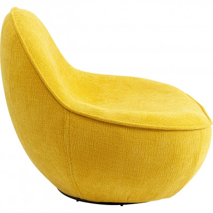 Draaifauteuil Ovo geel Kare Design